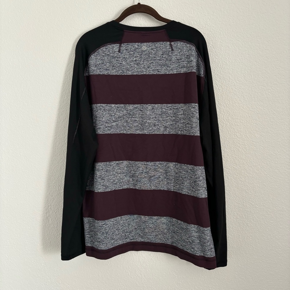 Lululemon Men's Multicolor Striped Long Sleeve Shirt - Picture 3 of 3